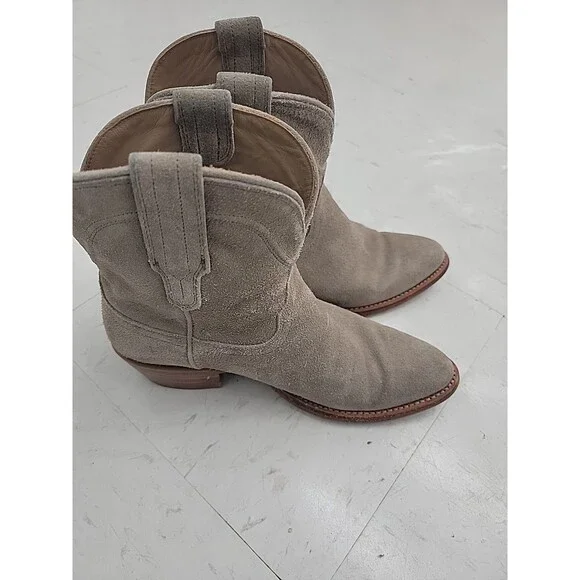 Tecovas The Lucy Women's Western Boots Size 8B Gray Suede - Picture 2 of 7